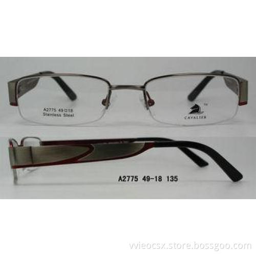 Rectangular Narrow Metal Optical Spectacles Frames For Men